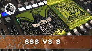 Cheap strings vs expensive strings - Ernie Ball Regular Slinkys vs Paradigm