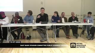 120722 East Bank Stadium Committee Public Comment Session