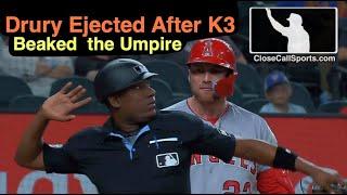 E97 - Brandon Drury Ejected After Strikeout 0-for-5 Day Beaked Umpire Ramon De Jesus in Extras