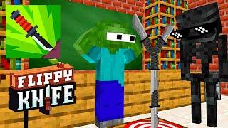 Monster School  FLIPPY KNIFE CHALLENGE - Minecraft Animation