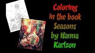 Speed coloring in the book Seasons by Hanna Karlzon