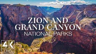 Zion and Grand Canyon Photography - Wallpapers Slideshow in 4K + Music - US National Parks  3 HOURS