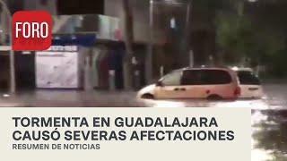 Inundaciones en Guadalajara por fuerte lluvia resumen de noticias matutino