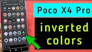 change inverted colors display color inversion for Poco X4 Pro phone with MIUI 13