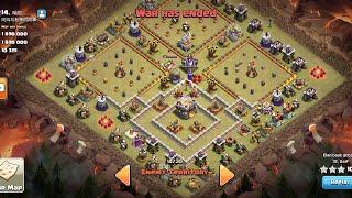 TH11 common base 3 star 4 square base #clash of clan#coc