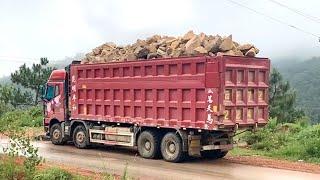 140 tons by 8x4 dumper---Incredible strongest dump trucks working compilation unbelievable