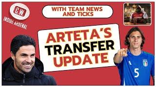 Arsenal transfer talk Artetas update  Calafiori latest  German target rumours  Kiwiors future