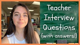 Teacher Interview Questions With Answers from a Middle School teacher