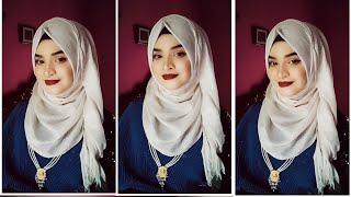 How to style hijab with saree wedding special hijab with saree Hijab tutorial  summer hijab style