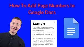 How To Add Page Numbers In Google Docs