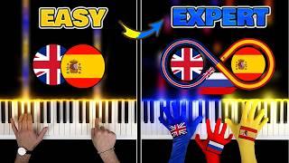 English or Spanish? but in 5 levels of PIANO