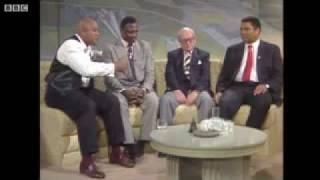 Frazier Ali and Foreman On British TV Show Very Funny