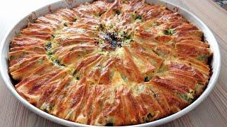 BOSNIAN PASTRY WITH CHEESE AND SPINACH PASTRY #pilelibörek#muhacirböreği