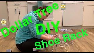 Dollar Tree DIY Shoe Rack Budget Friendly Hack