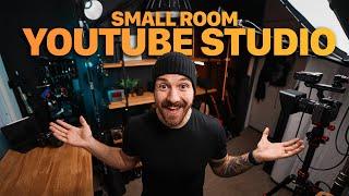 Welcome To My TINY 9x9 Foot Youtube Studio Setup Tour - Gear Lighting Audio Color Grade & MORE