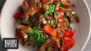 Super Tender Chinese Pepper Beef Stir-fry - Marions Kitchen