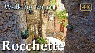 Rocchette Lazio Italy【Walking Tour】History in Subtitles - 4K