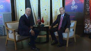 Turkish President Erdogan meets US President Joe Biden at G20 summit  AFP