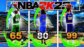 BEST JUMPSHOTS for EVERY BUILD3PT RATING & HEIGHT NBA 2K23