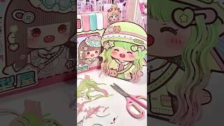 Paper DIY Hair Salon Paper Doll  #asmr #papercraft #diy #paperdoll