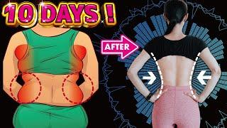 Back Fat +Flat Belly + Smaller Waist  Standing Workout   10 Days Challenge