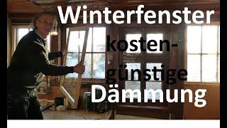 Winterfenster kostengünstige Dämmung selber herstellen