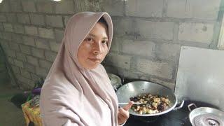 masak oseng jamur kuping tahu karo pete lur