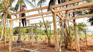 Renovating Old Houses Ep 87 building a luxurious wooden house before the rainy season on the island