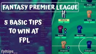 FPL 202021  5 BASIC TIPS TO WIN AT FPL
