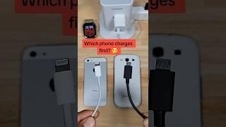 Which Phone fully chargers first? From Zero to 100%          #galaxy #iphone #charge #mobile #phones