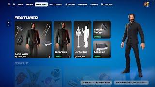 Fortnite John Wick Skin Got 2 NEW *JET BLACK* Styles + 1 EMOTE From The Movies Gameplay & Review