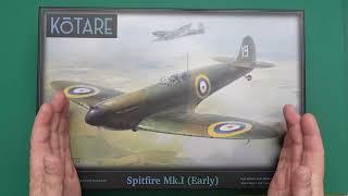 Kotare 132 Spitfire Mk.1 early kit review.