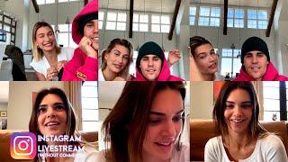 Kendall Jenner Instagram Livestream without comments wJustin Bieber and Hailey Bieber - LIVE