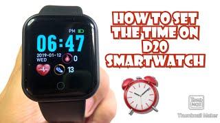 HOW TO SET THE TIME ON D20 SMARTWATCH  TUTORIAL  ENGLISH