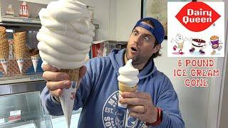 The GIANT 6 Pound Dairy Queen Ice Cream Cone Challenge  L.A. BEAST