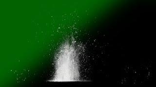 Water Blast&Water Splash on Green Screen + Alpha