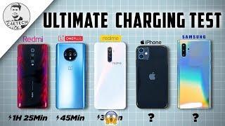 Realme X2 Pro vs Redmi K20 Pro vs OnePlus 7T vs Note 10+ vs iPhone 11 - Ultimate Charging Speedtest