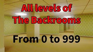 Every discovered normal level of the Backrooms From 0 to 999 REUPLOADED & UPDATED