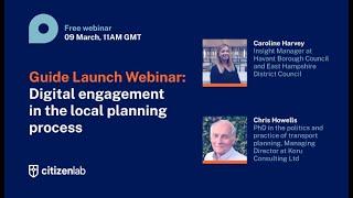 Guide Launch webinar Digital engagement in the local planning process