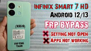 Infinix Smart 7 hd frp bypass android 12 Infinix X6516 frp bypass Smart 7 hd google account bypass