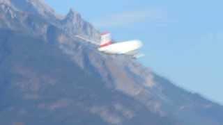 HD Austrian Airlines Airbus A320 extreme high Speed low pass with 350 knots at Innsbruck