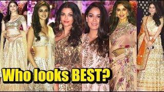 TOP 15 LEHENGAS & SAREES Wone By Bollywood Celebs At Ambani Engagement Party #wholooksbest