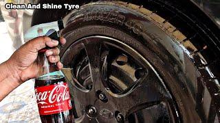 How To Shine Car tyre At Home  Car tire Polishing Coca Cola  tyre Polish