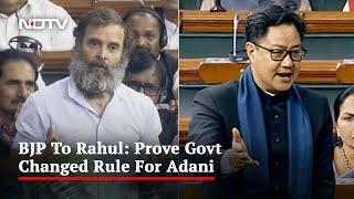 Rahul Gandhi vs Government In Parliament Over Remarks On PM Modi Gautam Adani