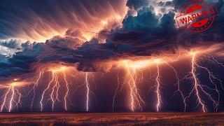 Sounds Of Very Strong Storm With Loud Thunder & Lightning Therapy For Anxiety Insomnia Stress