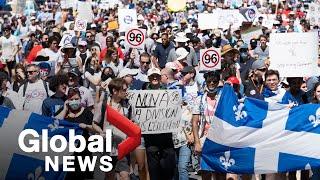 More protests against Quebecs Bill 96 as French-language law set to pass in coming days