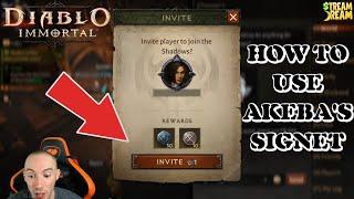 How To Invite Players to Shadows Using Akebas Signet  Diablo Immortal