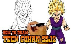 How to Draw Teen Gohan SSJ2  Dragon Ball Z