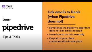 Link emails to Deals when Pipedrive does not