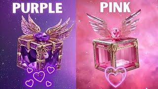 Choose your gift  2 gift box challenge  purple vs pink #wouldyourather